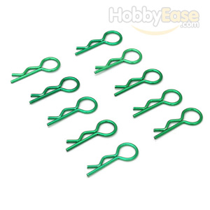 Green Small-ring Body Clips 10PCS