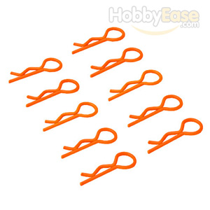 Orange Small-ring Body Clips 10PCS
