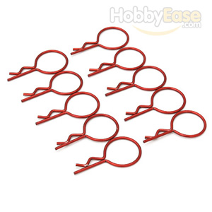 Red Large-ring Body Clips 10PCS
