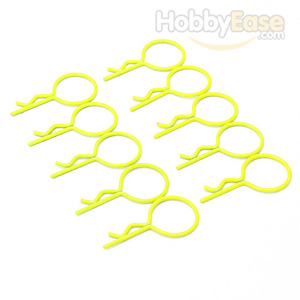 Yellow Large-ring Body Clips 10PCS