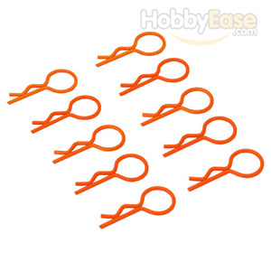 Orange Medium-ring Body Clips 10PCS