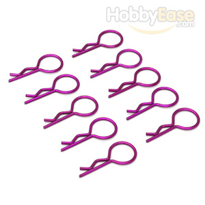 Purple Medium-ring Body Clips 10PCS