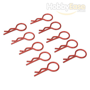 Red Medium-ring Body Clips 10PCS