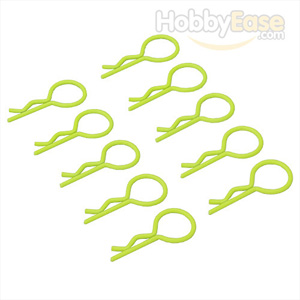 Yellow Medium-ring Body Clips 10PCS