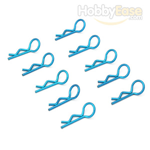 Blue 45° Small-ring Body Clips 10PCS