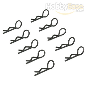 Black 45° Small-ring Body Clips 10PCS