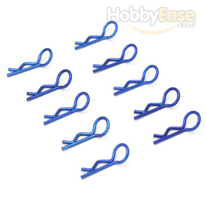 Navy-blue 45° Small-ring Body Clips 10PCS