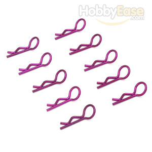 Purple 45° Small-ring Body Clips 10PCS