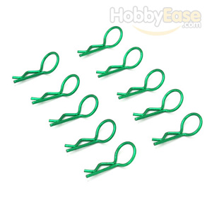 Green 45° Medium-ring Body Clips 10PCS