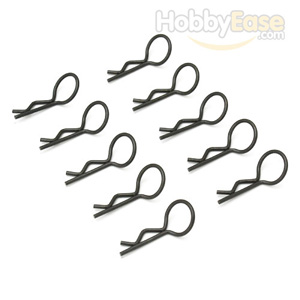 Black 45° Medium-ring Body Clips 10PCS