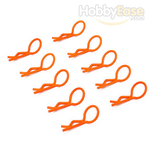 Orange 45° Medium-ring Body Clips 10PCS