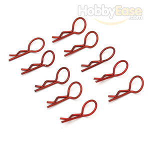 Red 45° Medium-ring Body Clips 10PCS