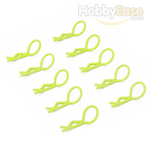 Yellow 45° Medium-ring Body Clips 10PCS