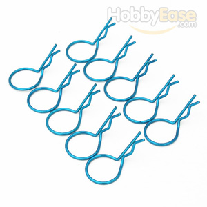 Blue 45° Large-ring Body Clips 10PCS