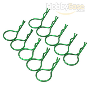 Green 45° Large-ring Body Clips 10PCS