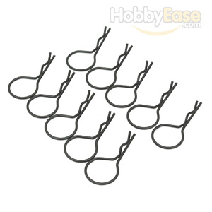 Black 45° Large-ring Body Clips 10PCS