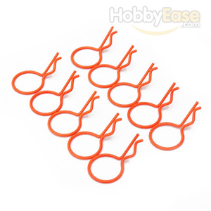 Orange 45° Large-ring Body Clips 10PCS