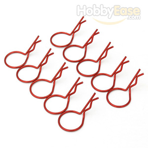 Red 45° Large-ring Body Clips 10PCS