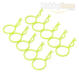 Yellow 45° Large-ring Body Clips 10PCS