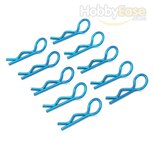 Blue 45° Medium-ring Thickened Body Clips 10PCS