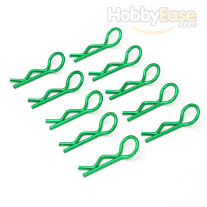 Green 45° Medium-ring Thickened Body Clips 10PCS