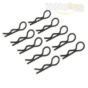 Black 45° Medium-ring Thickened Body Clips 10PCS