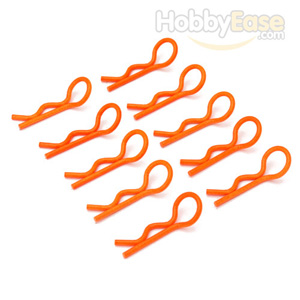 Orange 45° Medium-ring Thickened Body Clips 10PCS