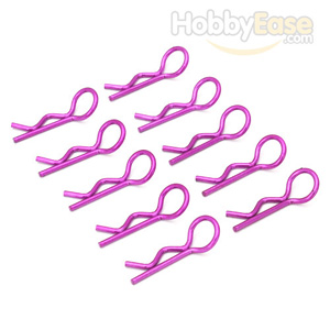 Purple 45° Medium-ring Thickened Body Clips 10PCS