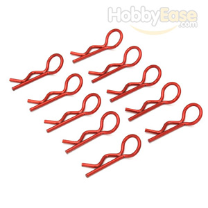 Red 45° Medium-ring Thickened Body Clips 10PCS