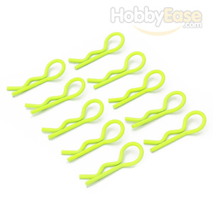 Yellow 45° Medium-ring Thickened Body Clips 10PCS