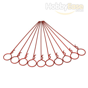 Red Large-ring Long Body Clips 10PCS