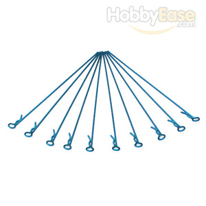 Blue Bent Small-ring Long Body Clips 10PCS