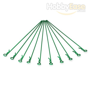 Green Bent Small-ring Long Body Clips 10PCS