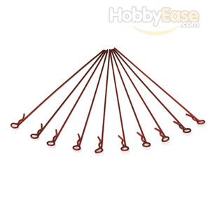 Red Bent Small-ring Long Body Clips 10PCS