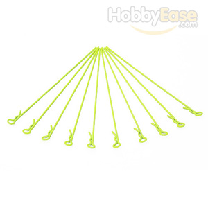 Yellow Bent Small-ring Long Body Clips 10PCS