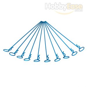 Blue 45° Medium-ring Long Body Clips 10PCS
