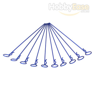 Navy-blue 45° Medium-ring Long Body Clips 10PCS