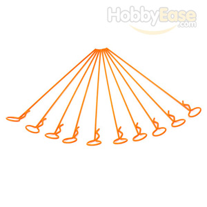 Orange 45° Medium-ring Long Body Clips 10PCS