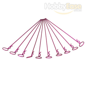 Purple 45° Medium-ring Long Body Clips 10PCS