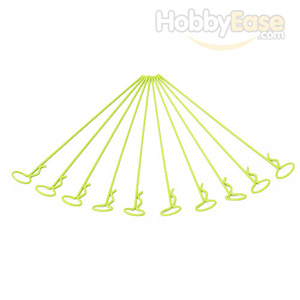 Yellow 45° Medium-ring Long Body Clips 10PCS