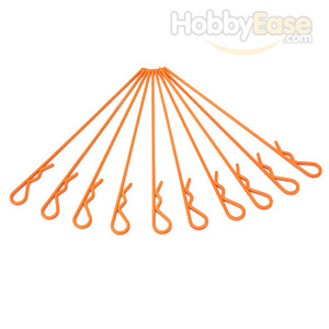 Orange Long Thickened Body Clips 10PCS