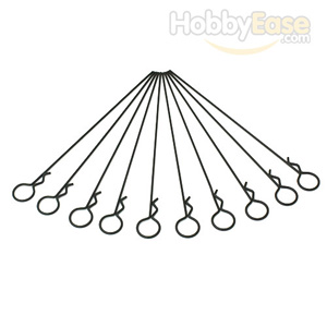 Black Medium-ring Long Body Clips 10PCS