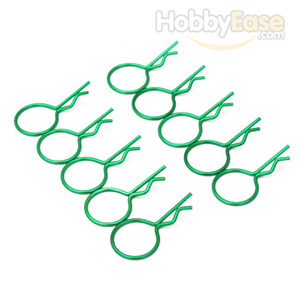 Green 20° Large-ring Body Clips 10PCS