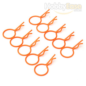 Orange 20° Large-ring Body Clips 10PCS