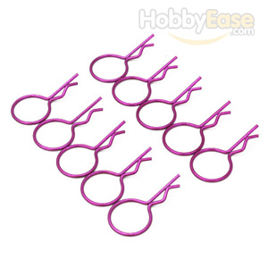 Purple 20° Large-ring Body Clips 10PCS