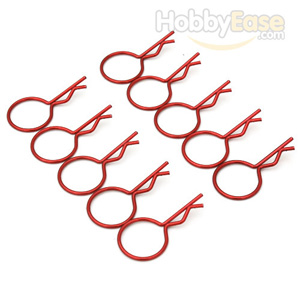 Red 20° Large-ring Body Clips 10PCS