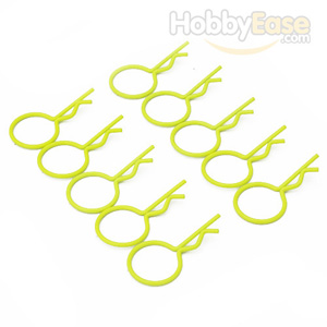 Yellow 20° Large-ring Body Clips 10PCS