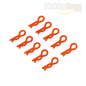 Orange Mini Small-ring Body Clips 10PCS