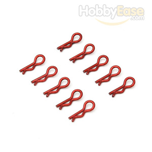 Red Mini Small-ring Body Clips 10PCS