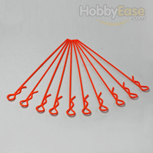Orange Small-ring Long Thickened Body Clips 10PCS